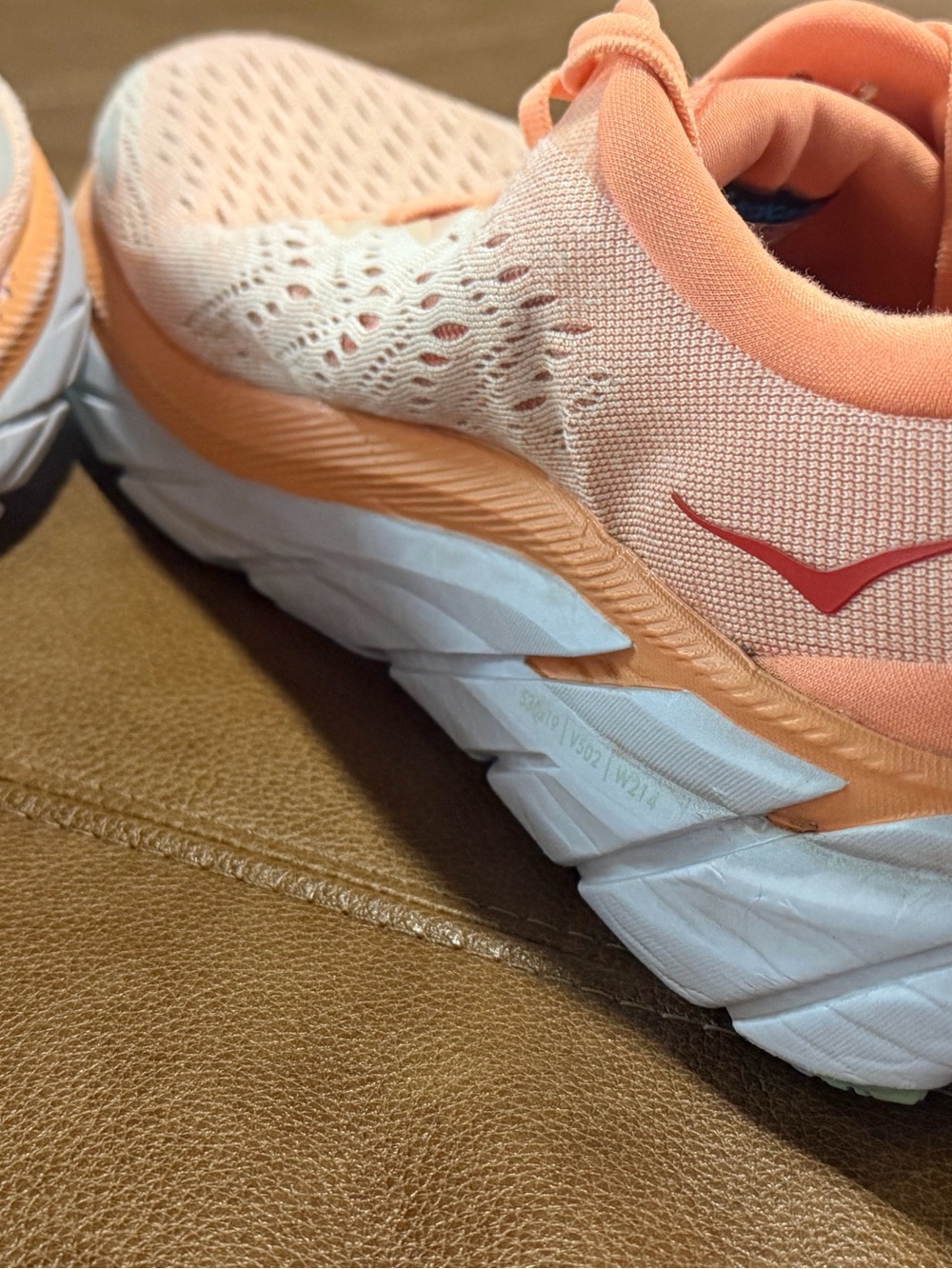 Womens Hoka One One Sneakers Clifton 8 'CSPY orange' Running size 9 - Picture 8 of 11